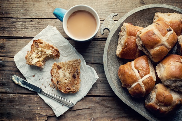Vegan hot cross buns