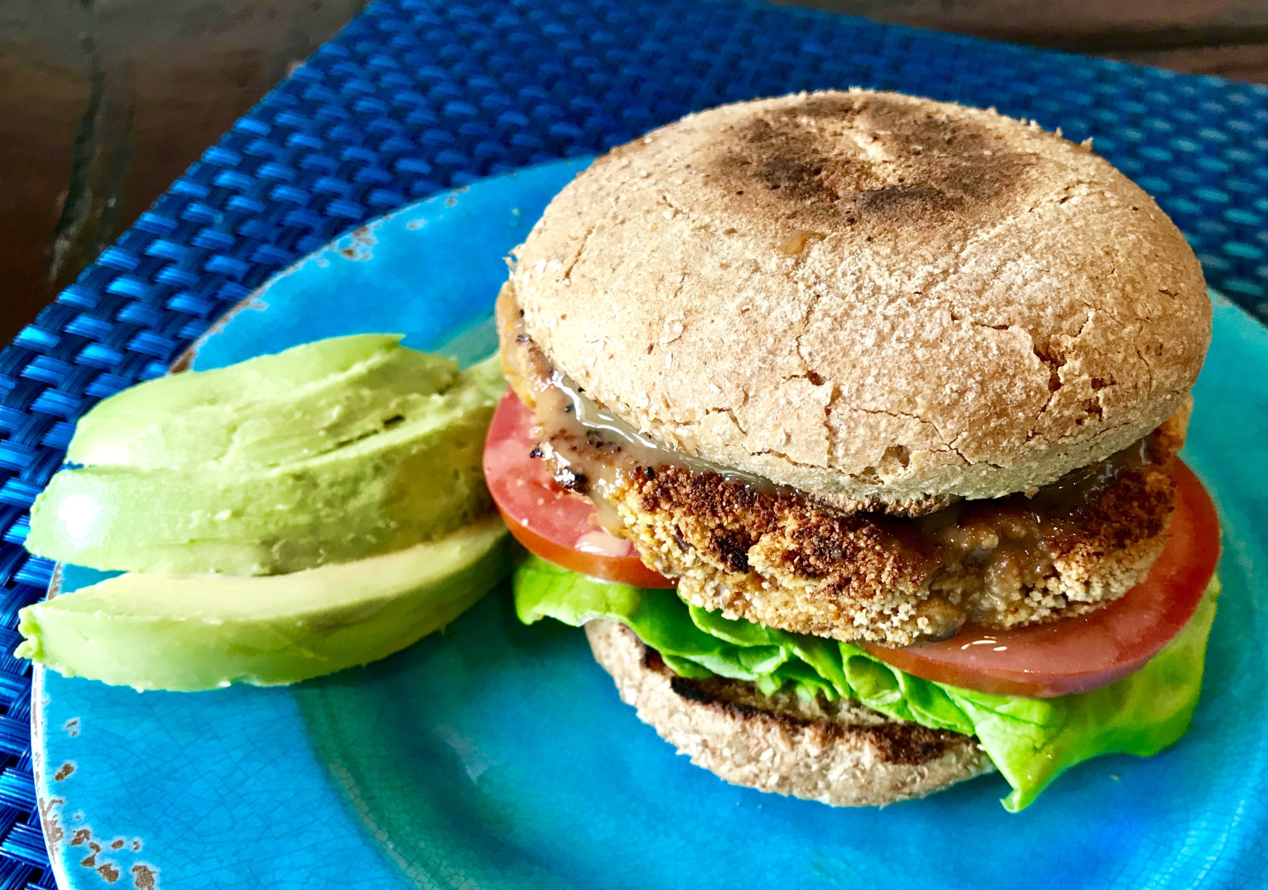 Sweet Potato Bean Burgers with Maple Dijon Sauce | Veganuary