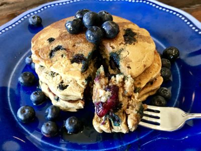 Gluten-Free and Vegan Blueberry Pancakes