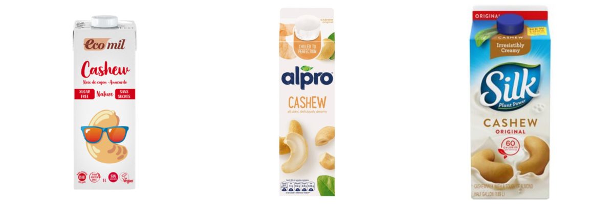 Cashew milk collage