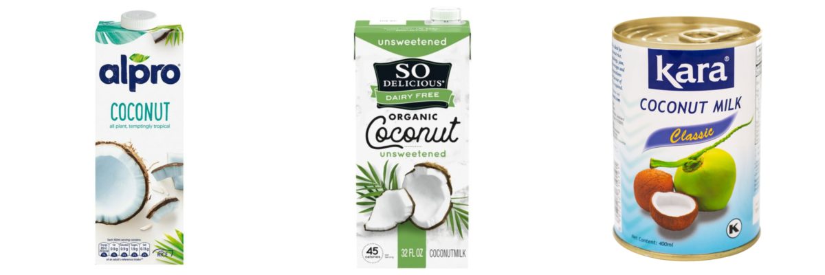 Coconut milk collage