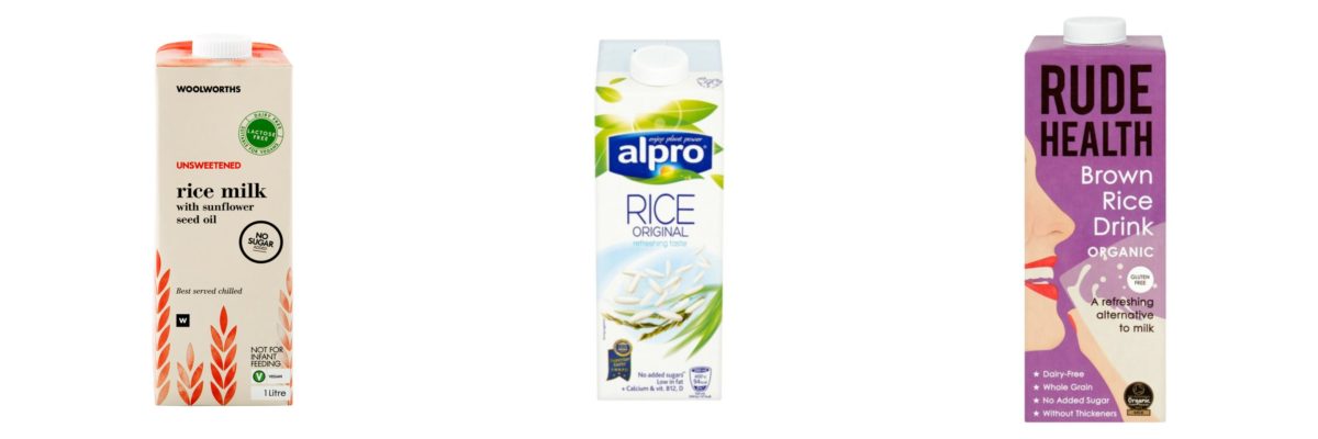 Rice milk collage