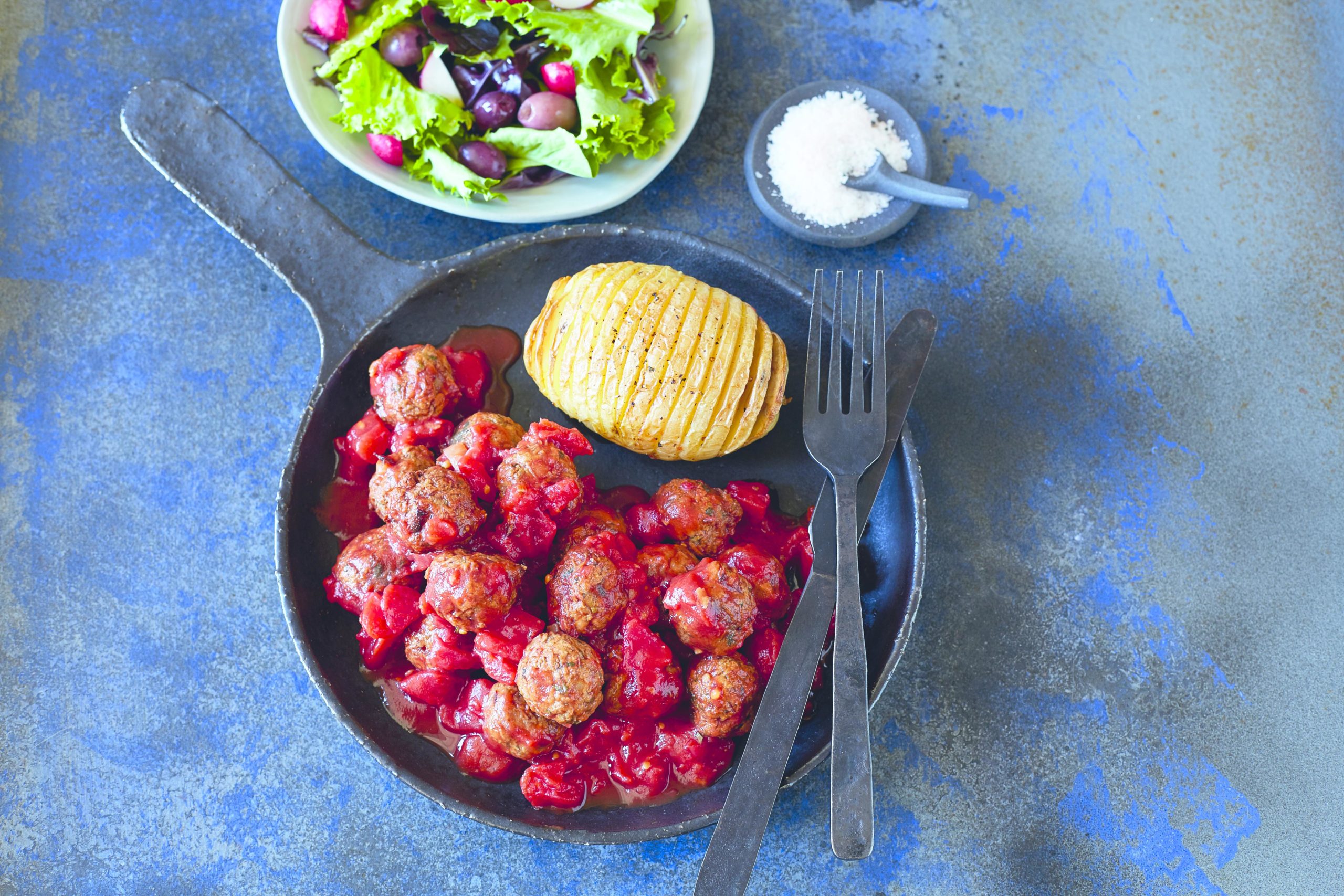 Vegan No-Meat Balls with Hasselback Potatoes | Vegan Recipes