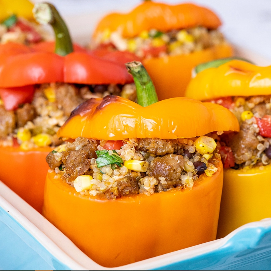 Beyond Sausage Stuffed Peppers | Vegan Recipes | Veganuary