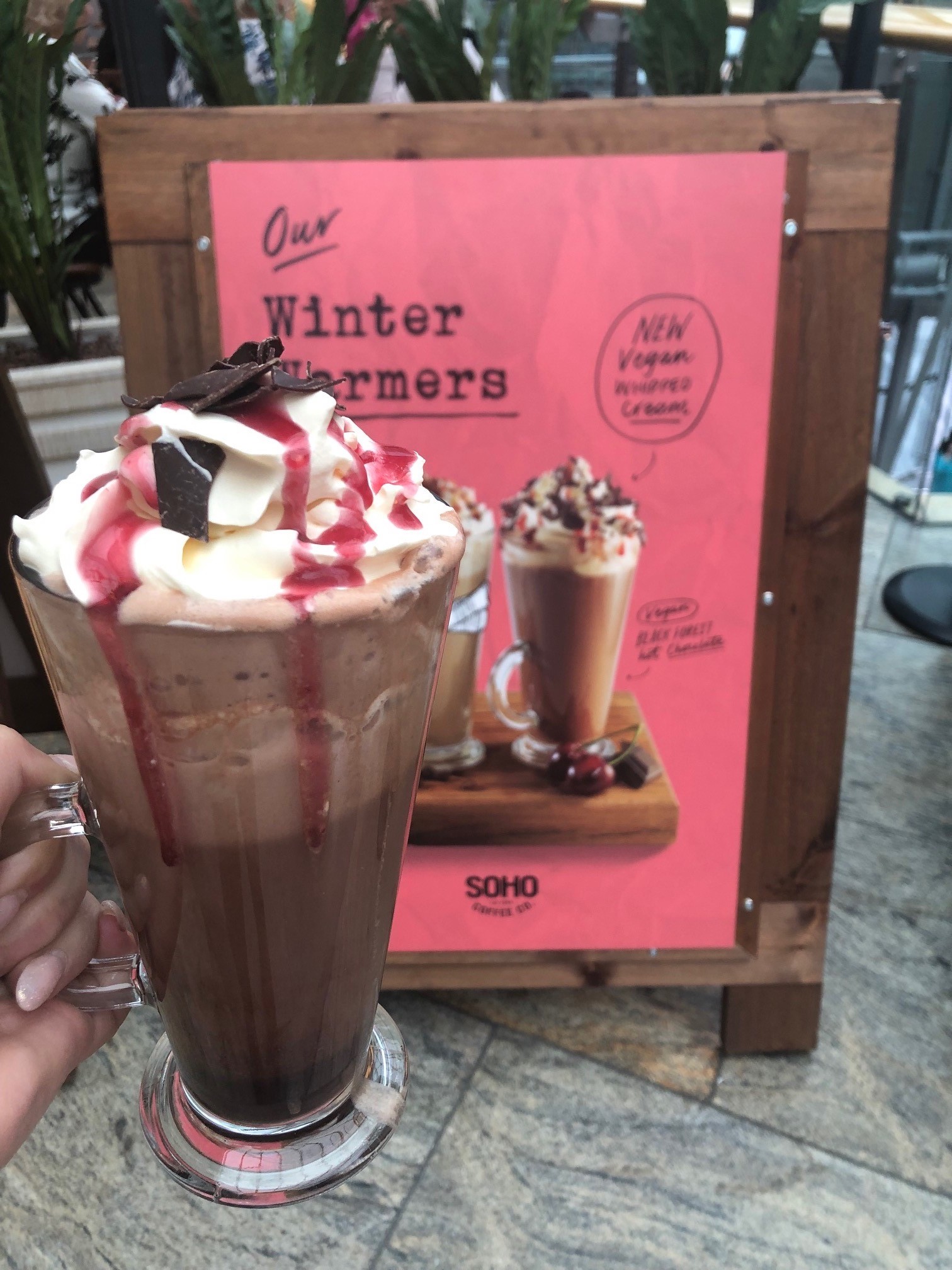 Soho Coffee vegan hot chocolate