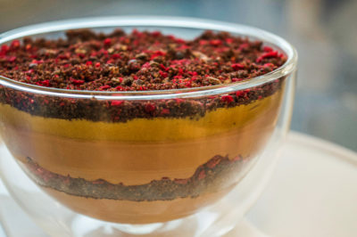 Chocolate Mousse with crumble