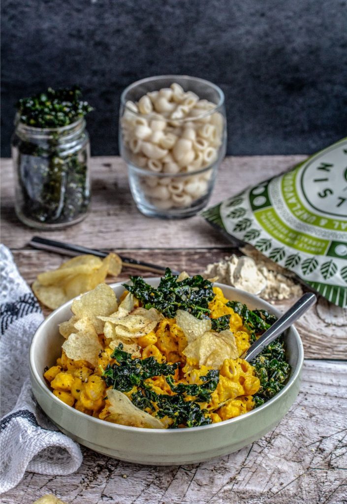 Vegan Cauliflower Sweet Potato Protein Mac and Cheese