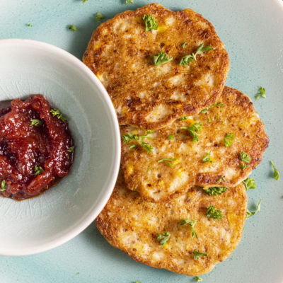 Vegan hummus and sweetcorn fritters - one of our favourite hummus recipes!