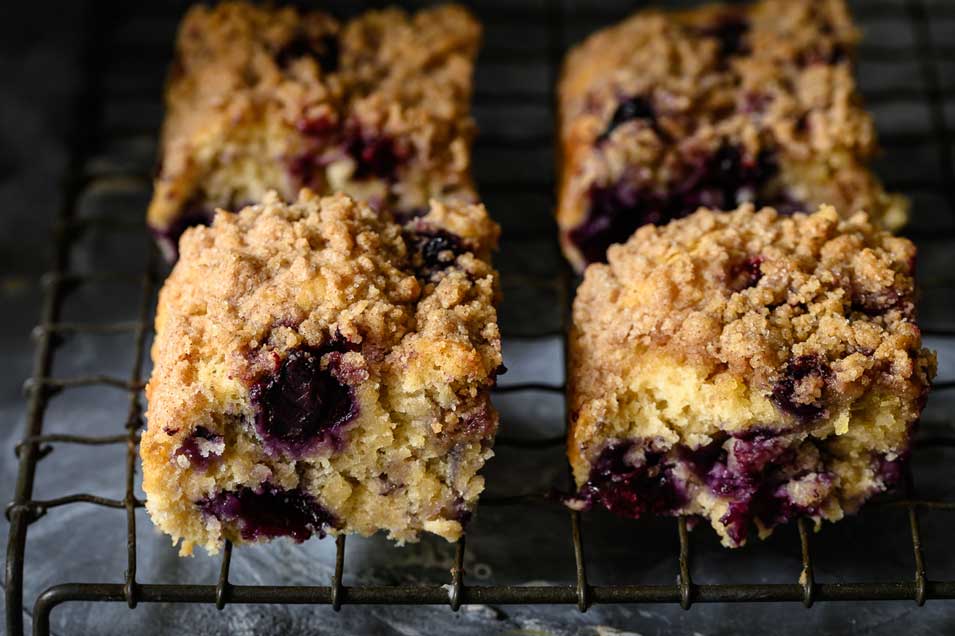 Vegan Blueberry Buckle Cake | Vegan Blueberry Cake