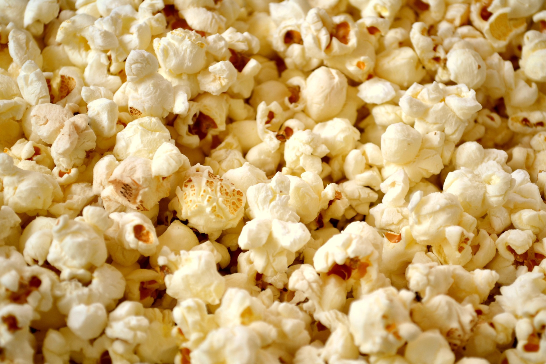 Flatlay of popcorn
