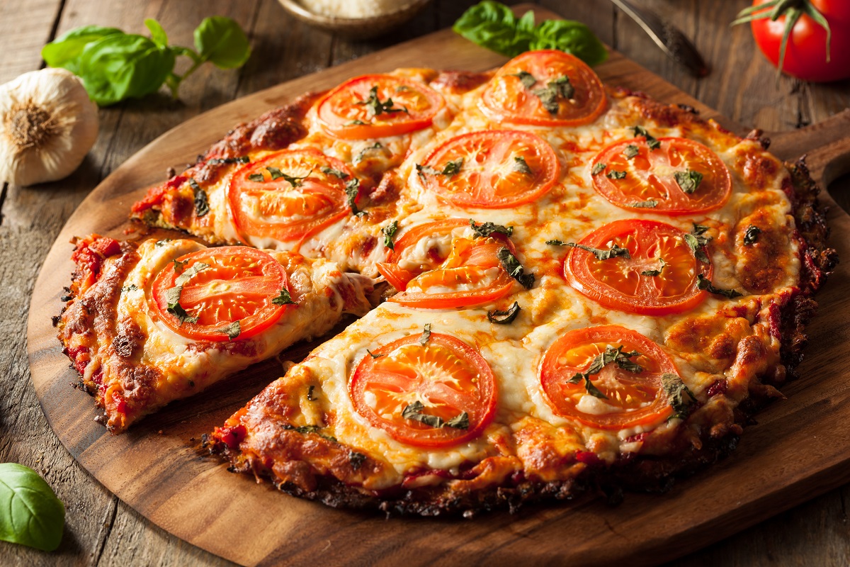 Homemade vegan pizza 