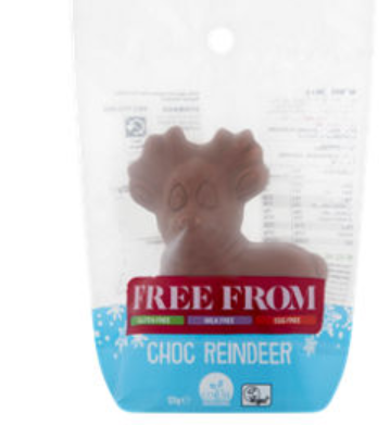 Asda free from chocolate reindeer
