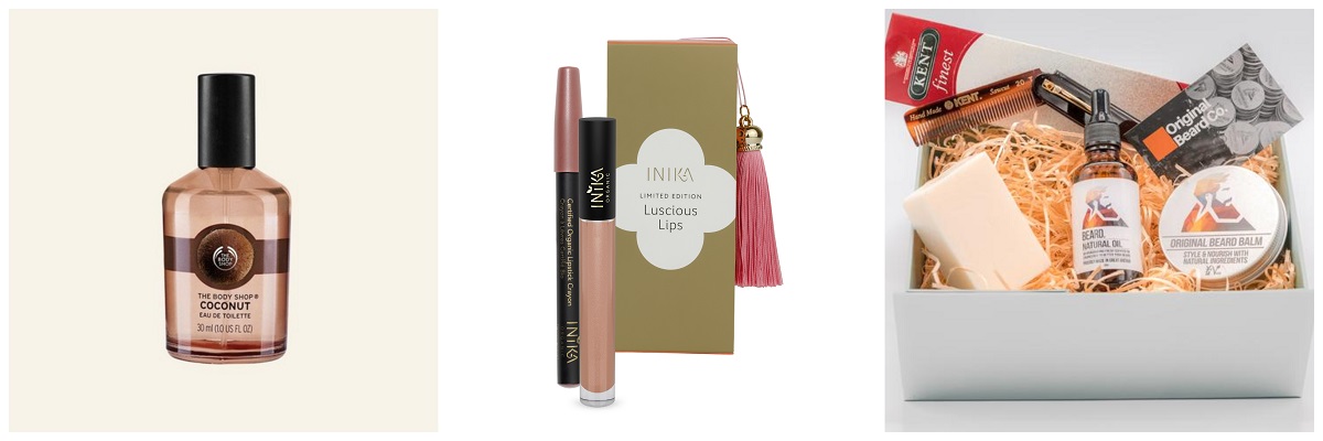 The Body Shop, Inika Organic and The Original Beard Co. vegan Christmas gifts