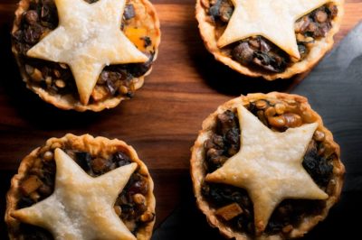Chestnut Cranberry Pie by Elisa Mendes, The Vegan Chef School