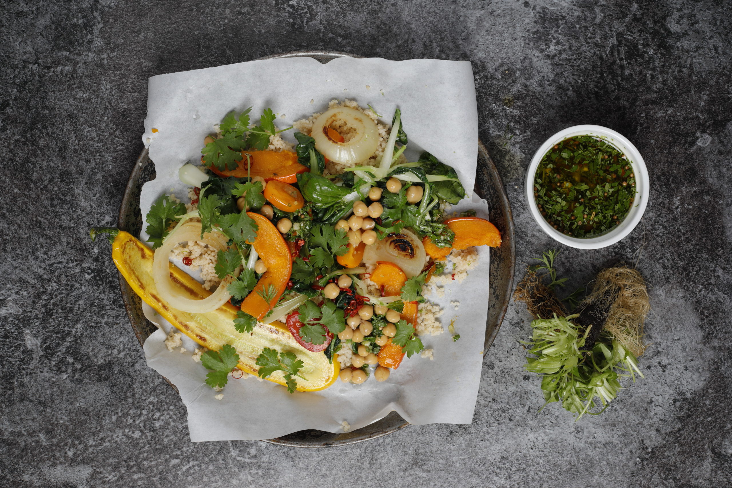 Coriander & Roasted Veggie Couscous Veganuary