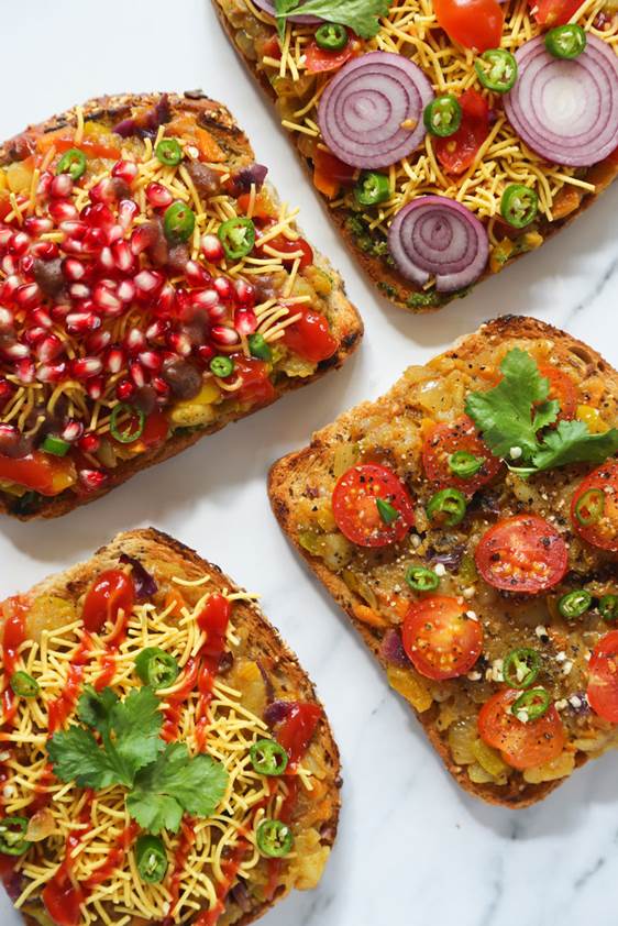 Aloo Masala Toast - Veganuary India