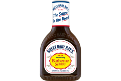 Bottle of Sweet Baby Ray's vegan BBQ sauce