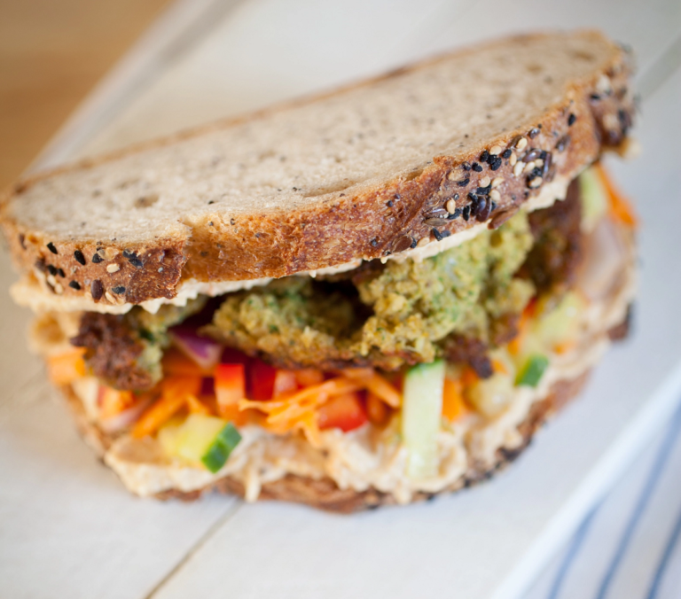 Falafel and Hummus Sandwich Vegan Sandwich Recipes Veganuary