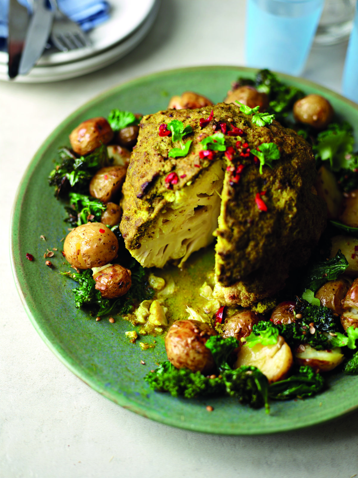 Whole Roasted Coconut Cauliflower | Vegan Roast Recipe