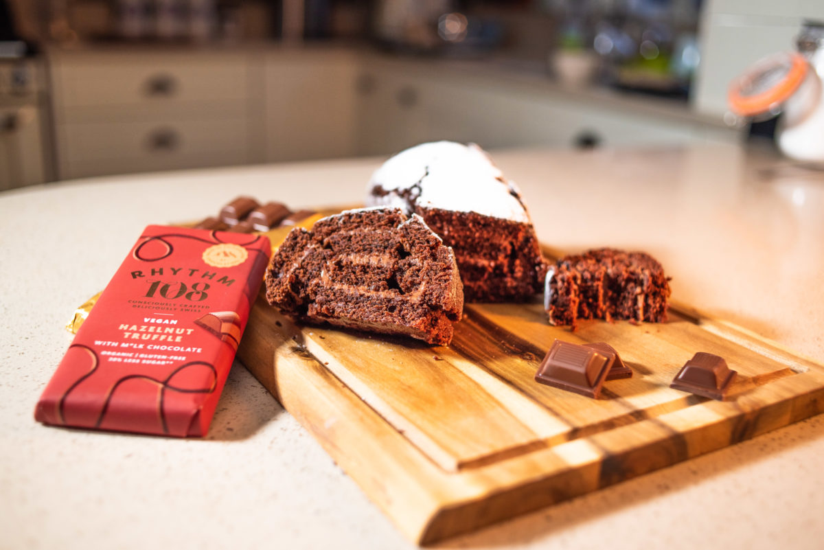 Chocolate and Hazelnut Swiss Roll | Vegan Swiss Roll Recipe