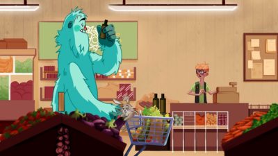 Veganuary - Bigfoot - Supermarket scene