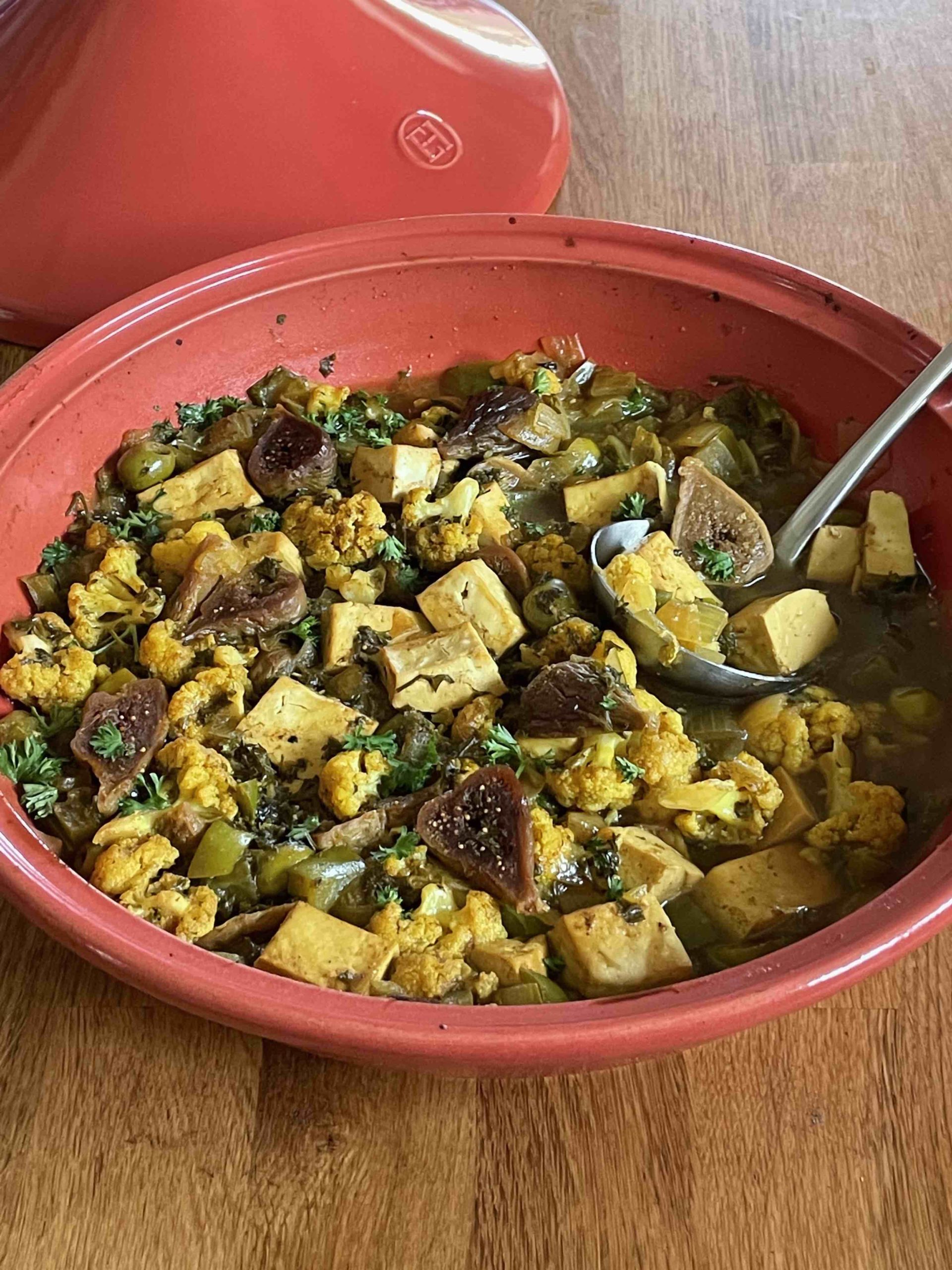 Cauliflower Tofu Tagine with Figs - Veganuary