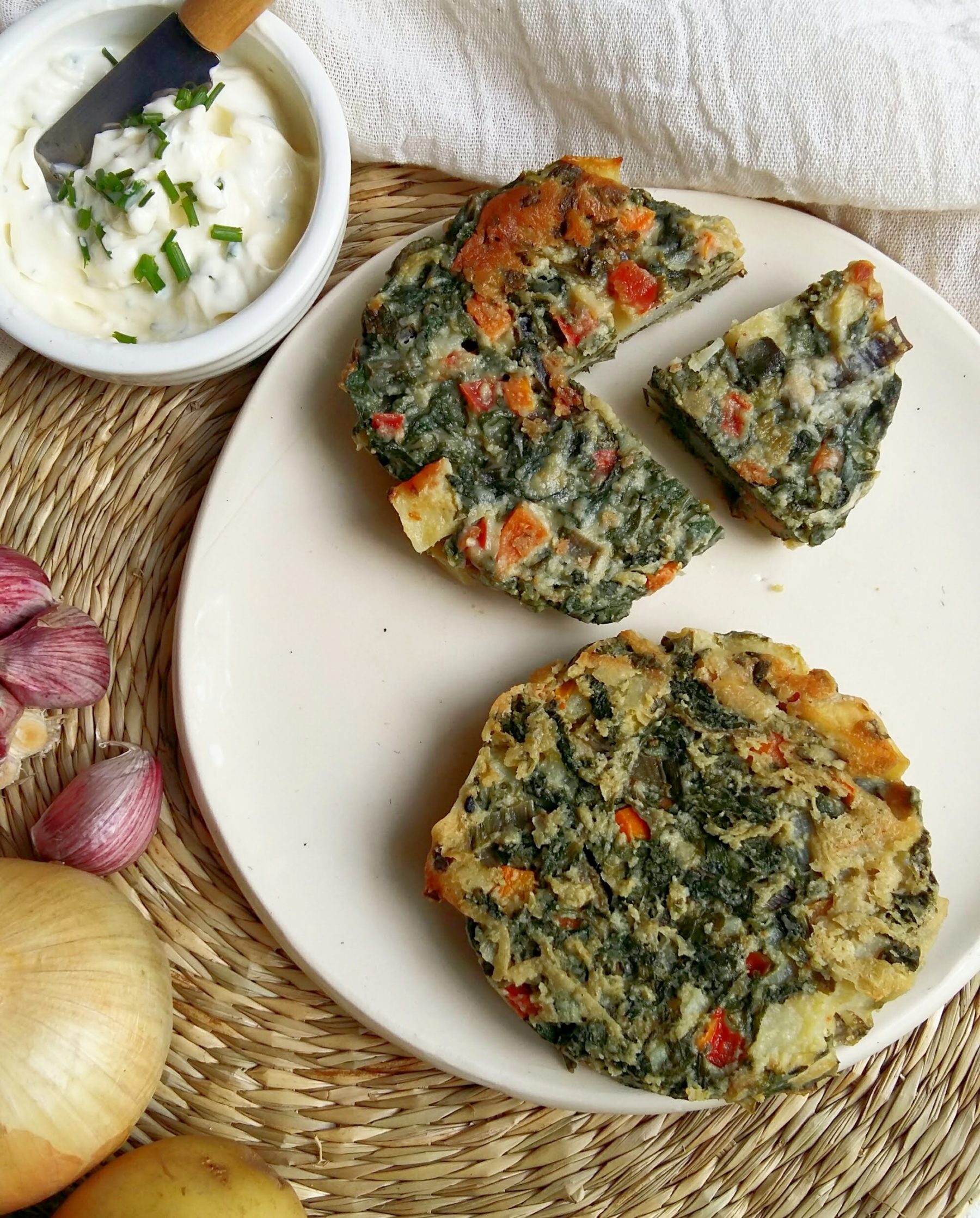 Mini tortillas de acelga y papa Veganuary