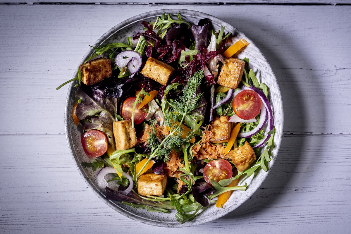 Vegan Baked Tofu Salad