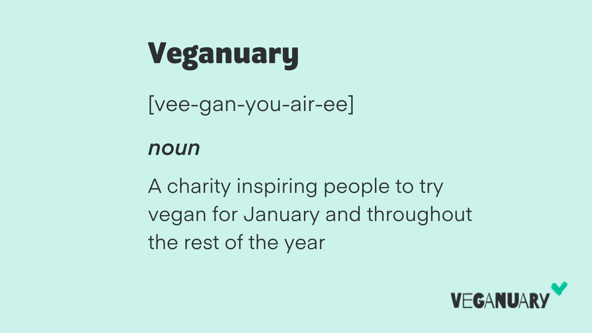 What is Veganuary? Definition of Veganuary, pronunciation of Veganuary