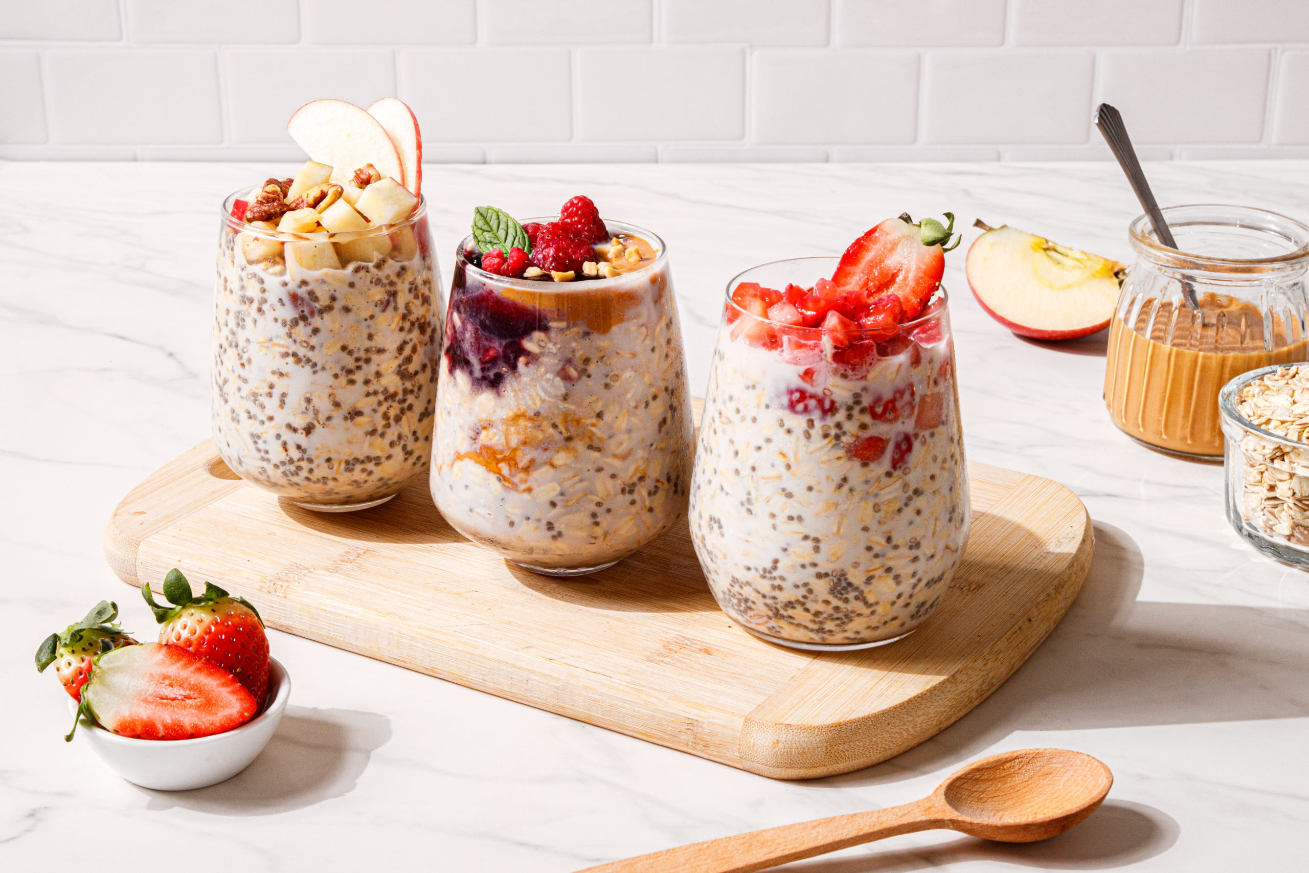 Cherries & Cream Overnight Oats | Vegan Overnight Oats