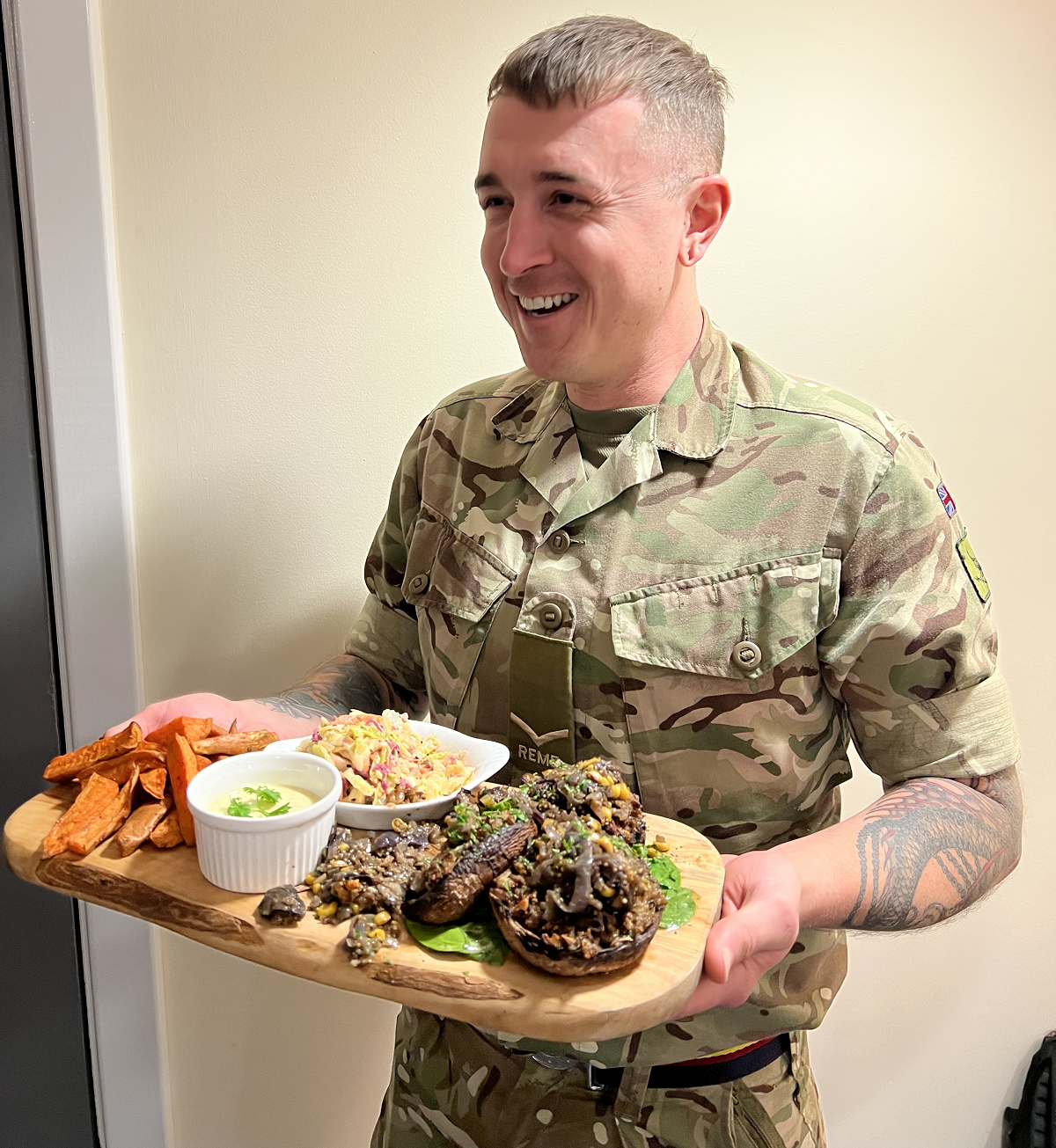 Armed Forces chef instructors at a plant-based culinary masterclass held by Humane Society International, Veganuary and Plant Futures
