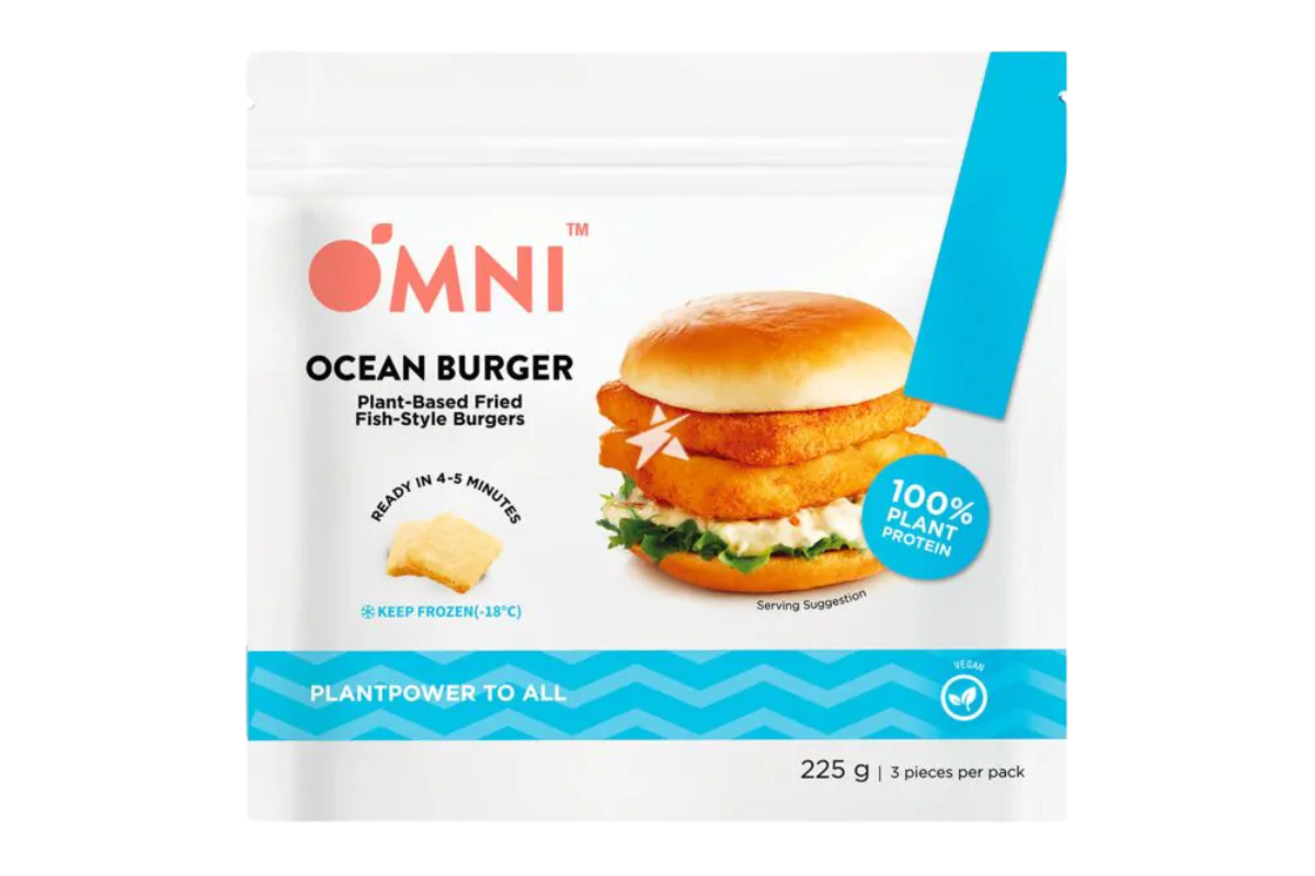 OmniFoods Vegan Seafood Burger