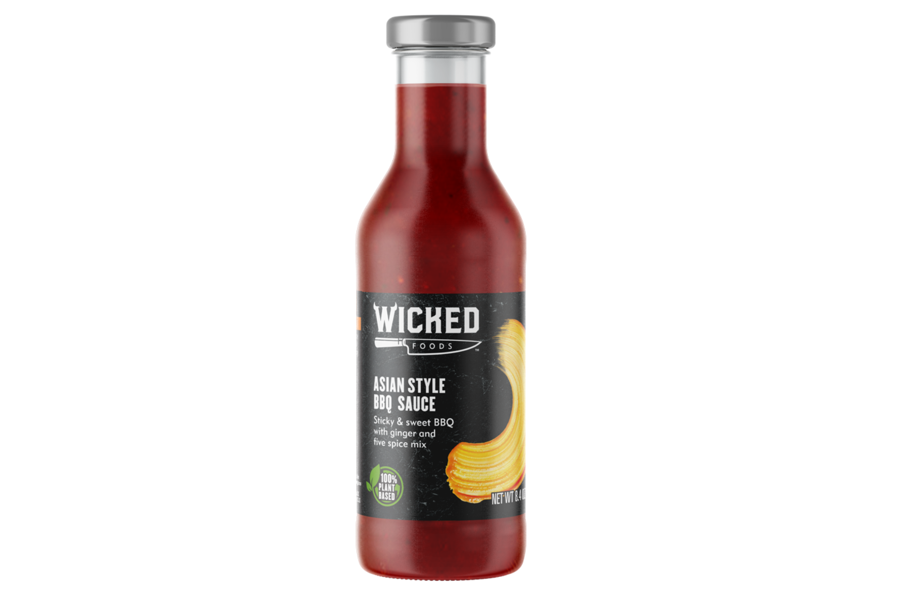 A bottle of Wicked Kitchen's Asian style bbq sauce