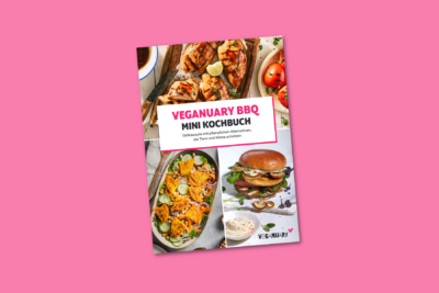 Cover des #VeganuaryBBQ Mini-Kochbuchs 2023