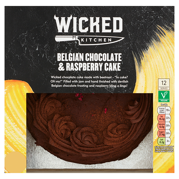 Wicked Kitchen Belgian Chocolate Raspberry Cake