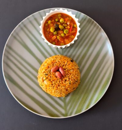 Millet, carrot and peanut pulao
