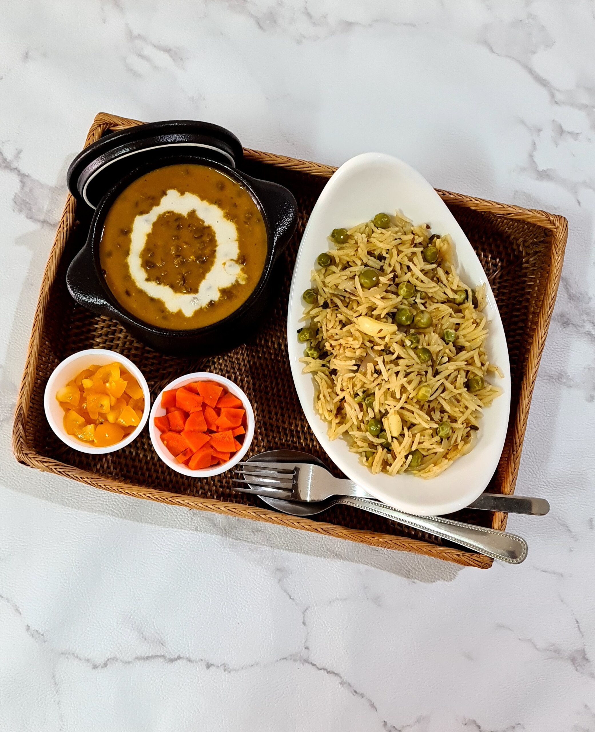 Peas Jeera (Cumin) Rice Veganuary