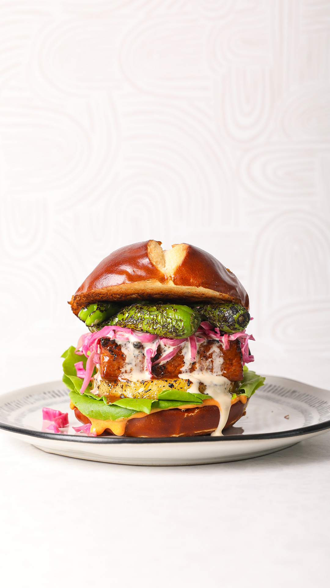 TofuBaked Teriyaki Burger Veganuary