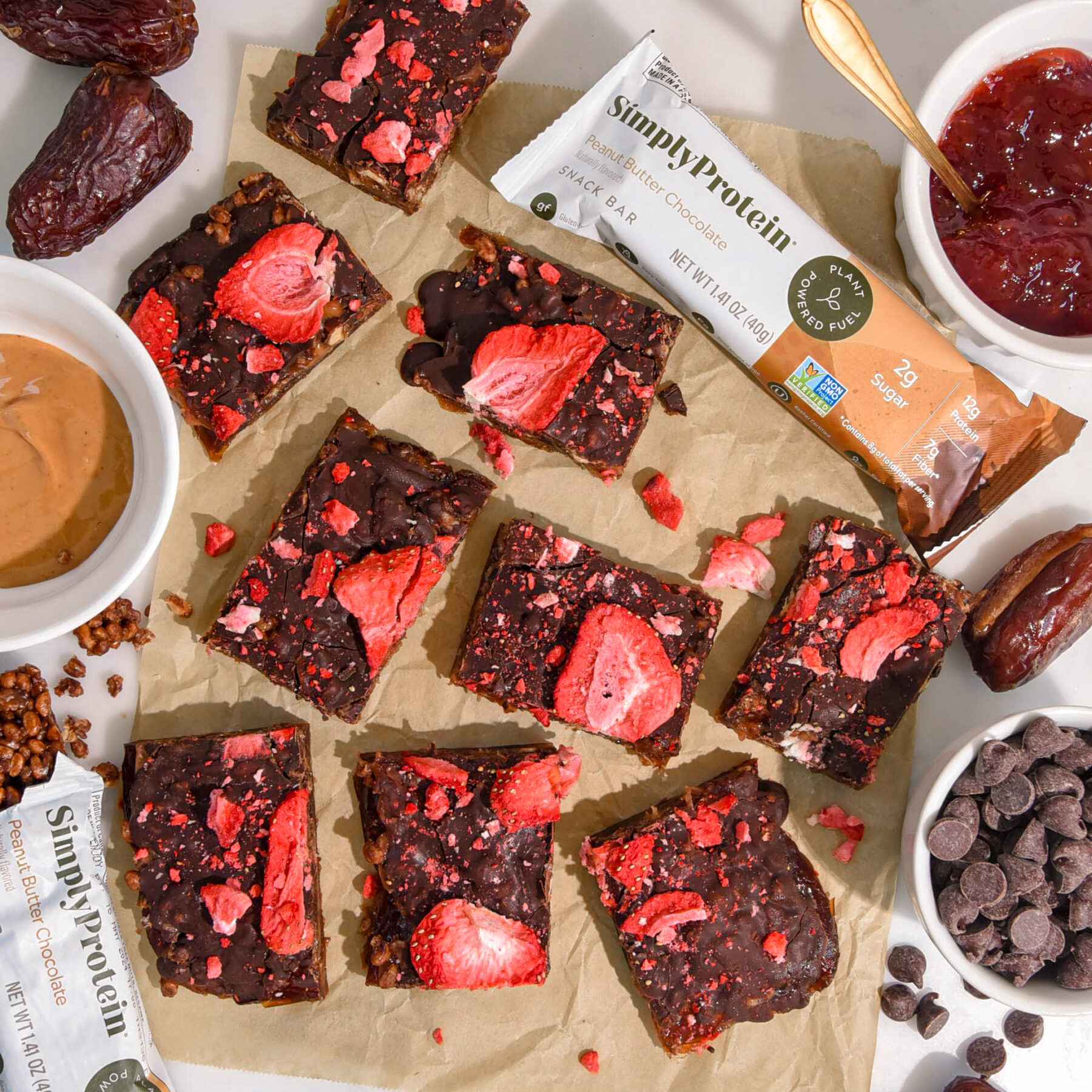 SimplyProtein PB&J Date Bark - Veganuary