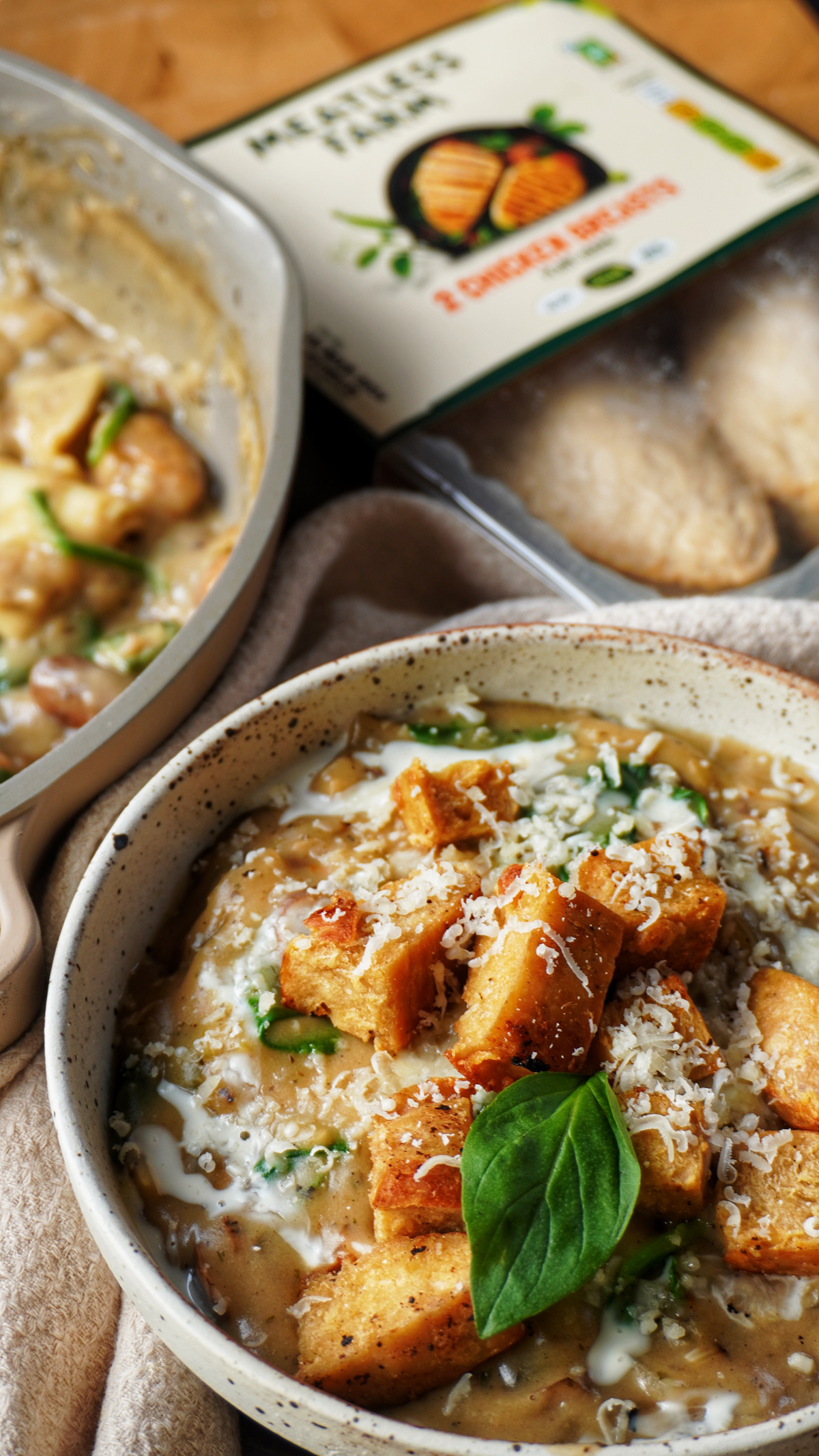 Creamy Vegan Chicken Lasagne Soup | Veganuary