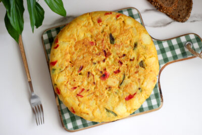 Tortilla de patata con pimientos