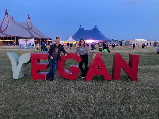 Mark and Kerry at Vegan Camp Out